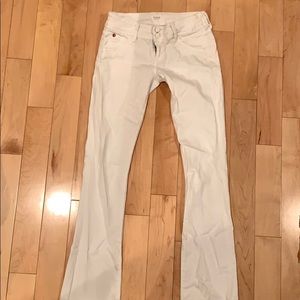 Hudson white bootcut jeans